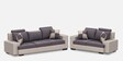Alesandra 3+2 Sofa Set In Dark Grey & Cream Colour