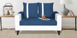 Alex 2 Seater Sofa In Blue & White Colour