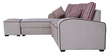 Alex Fabric RHS Sectional Sofa ( 3+ Lounger) in Light Brown Colour