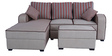 Alex Fabric RHS Sectional Sofa ( 3+ Lounger) in Light Brown Colour