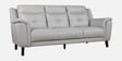 Alexa Leatherette 3 Seater Sofa In Light Grey Colour