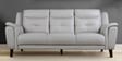 Alexa Leatherette 3 Seater Sofa In Light Grey Colour