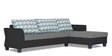 Alexia Plus Bricks 6 Seater LHS Sectional Sofa set in Grey & Black Colour