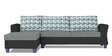 Alexia Plus Bricks 6 Seater RHS Sectional Sofa set in Grey & Black Colour