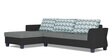 Alexia Plus Bricks 6 Seater RHS Sectional Sofa set in Grey & Black Colour