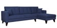 Alfredo Fabric LHS Sectional Sofa (3 + Lounger) in Navy Blue Colour