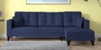 Alfredo Fabric LHS Sectional Sofa (3 + Lounger) in Navy Blue Colour