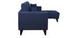 Alfredo Fabric LHS Sectional Sofa (3 + Lounger) in Navy Blue Colour