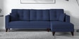 Alfredo Fabric LHS Sectional Sofa (3 + Lounger) in Navy Blue Colour