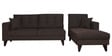 Alfredo Fabric LHS Sectional Sofa In Chestnut Brown Colour