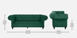 Allanton Velvet 3 Seater Sofa In Pine Colour