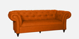 Allanton Fabric 3 Seater Sofa In Rust Colour