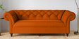 Allanton Fabric 3 Seater Sofa In Rust Colour