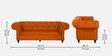 Allanton Fabric 3 Seater Sofa In Rust Colour