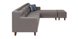 Alonis 6 Seater RHS Sectional Sofa In Ottoman Grey Colour
