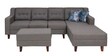 Alonis 6 Seater RHS Sectional Sofa In Ottoman Grey Colour