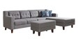 Alonis 6 Seater RHS Sectional Sofa In Ottoman Grey Colour