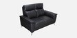 Alpha Leatherette 2 Seater Sofa In Black Color
