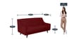 Alpine Fabric 3 Seater Sofa In Red Colour