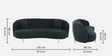Alure Boucle Fabric 3 Seater Sofa In Dark Green Color