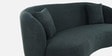 Alure Boucle Fabric 3 Seater Sofa In Dark Green Color
