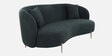 Alure Boucle Fabric 3 Seater Sofa In Dark Green Color