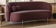 Alure Velvet 3 Seater Sofa In Wine Red Color