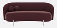 Alure Velvet 3 Seater Sofa In Wine Red Color