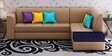 Alvin LHS Sofa in Beige Leatherette in L Shape