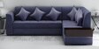 Alvin Fabric LHS Sectional Sofa in Blue Colour