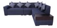 Alvin Fabric LHS Sectional Sofa in Blue Colour