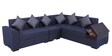 Alvin Fabric LHS Sectional Sofa in Blue Colour