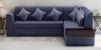 Alvin Fabric LHS Sectional Sofa in Blue Colour