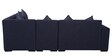 Alvin Fabric LHS Sectional Sofa in Blue Colour