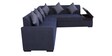 Alvin Fabric LHS Sectional Sofa in Blue Colour