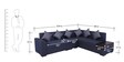 Alvin Fabric LHS Sectional Sofa in Blue Colour