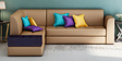 Alvin RHS Sofa in Beige Colour in L Shape