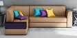 Alvin RHS Sofa in Beige Colour in L Shape