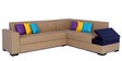 Alvin LHS Sofa in Beige Leatherette in L Shape