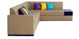 Alvin LHS Sofa in Beige Leatherette in L Shape