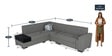 Alvin Fabric RHS Sectional Sofa in Beige Colour