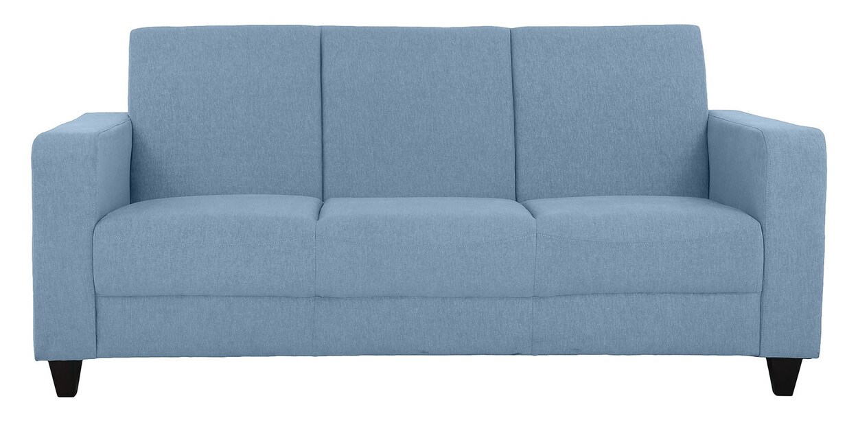 Buy Alba 3 Seater Sofa in Ice Blue Colour By Woodsworth Online Modern