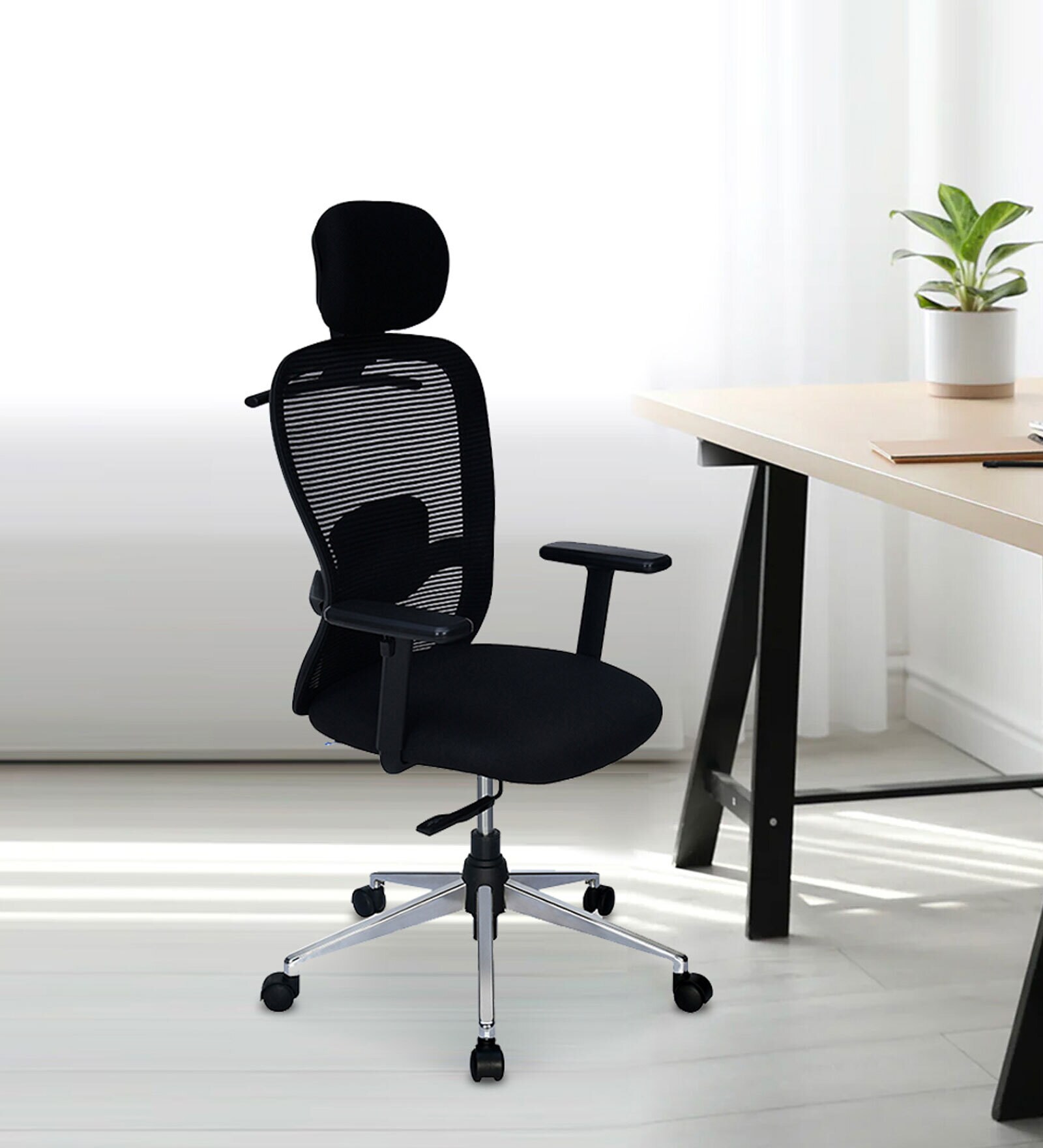 AlbaALBA HB MESH SELF WT ADJ SYN CHAIR BLACK