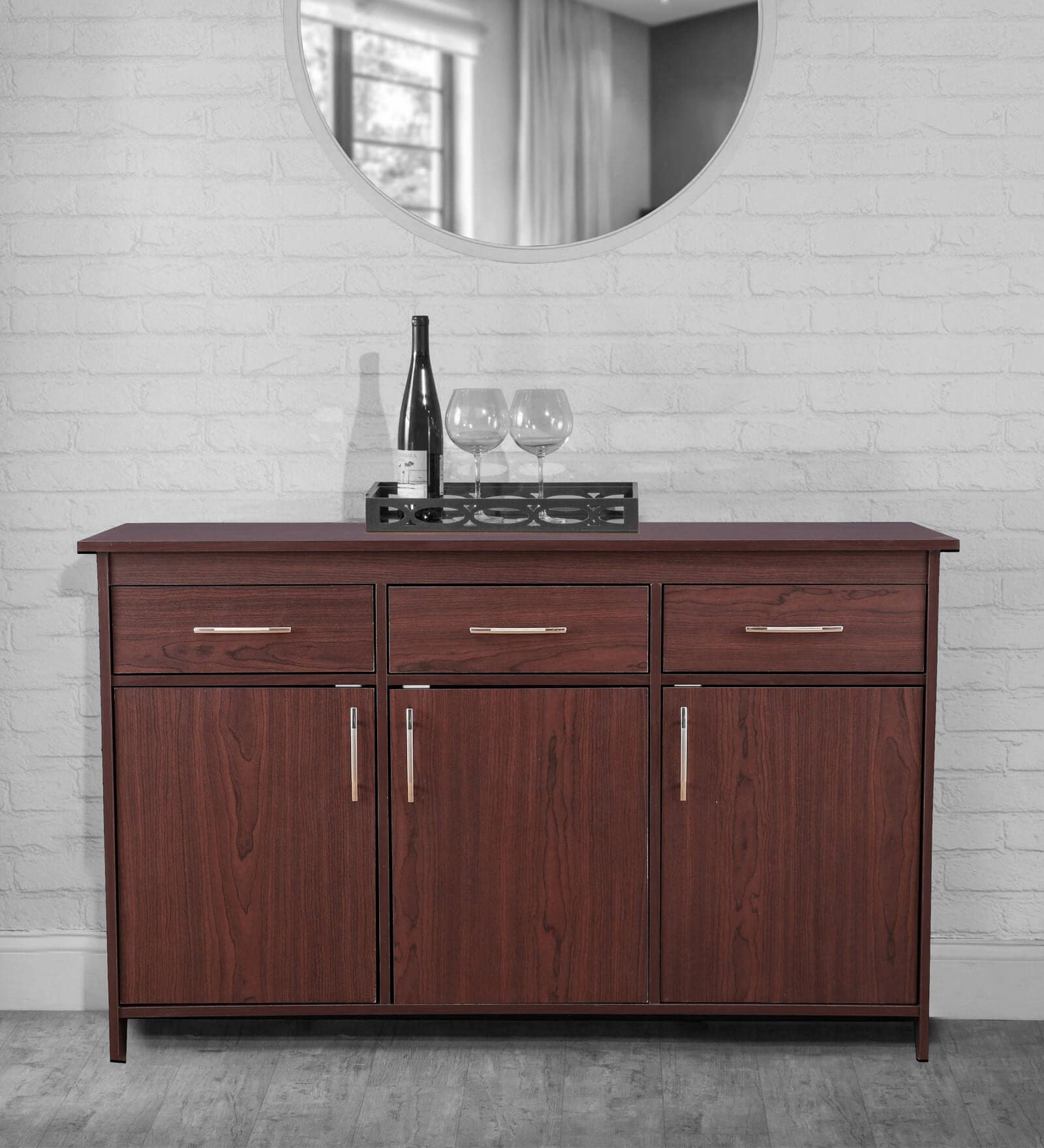 Albert Sideboard in Cherry Brown Finish