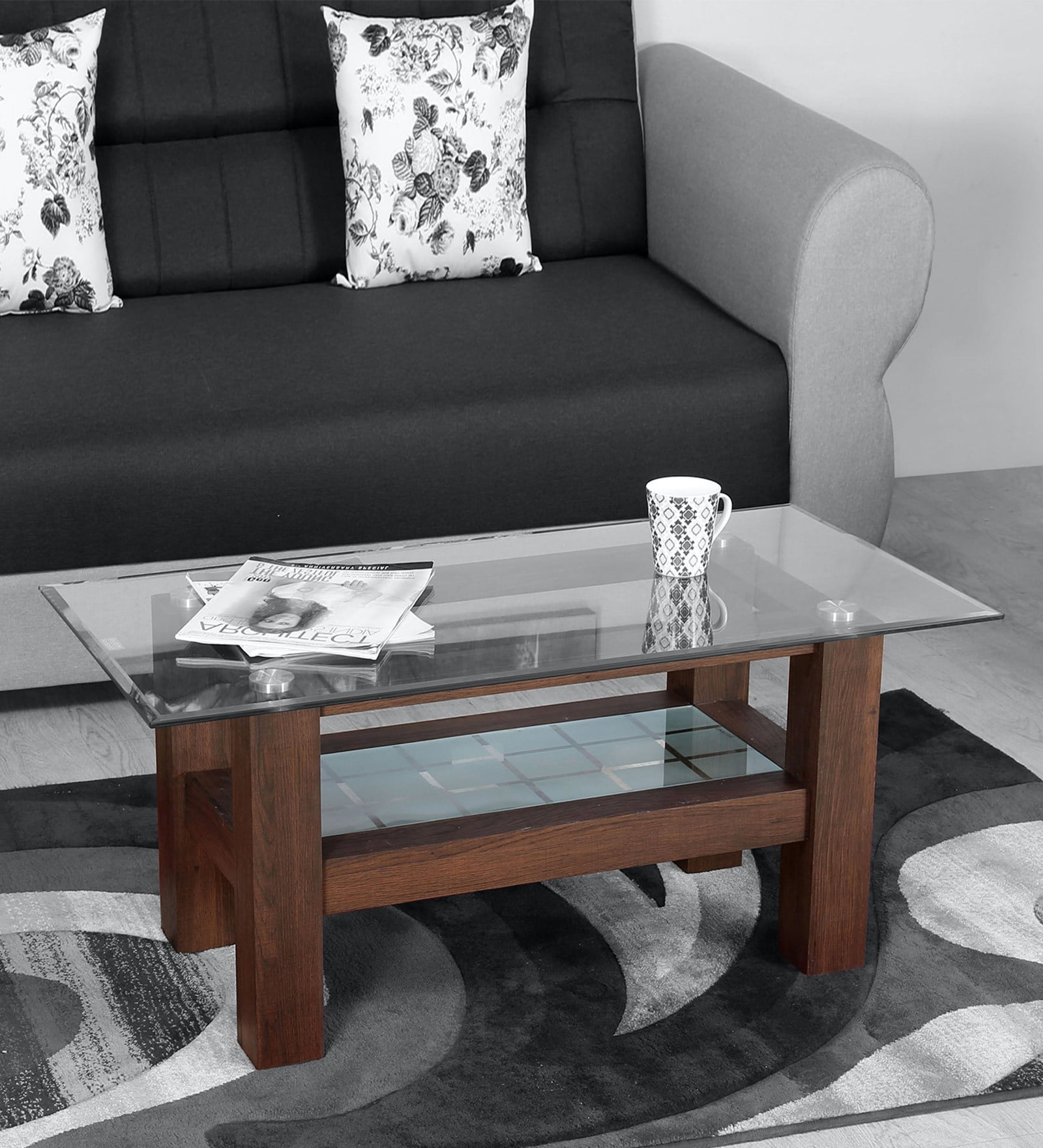 Buy Albina Coffee Table in Walnut Finish at 39% OFF by Nilkamal | Pepperfry