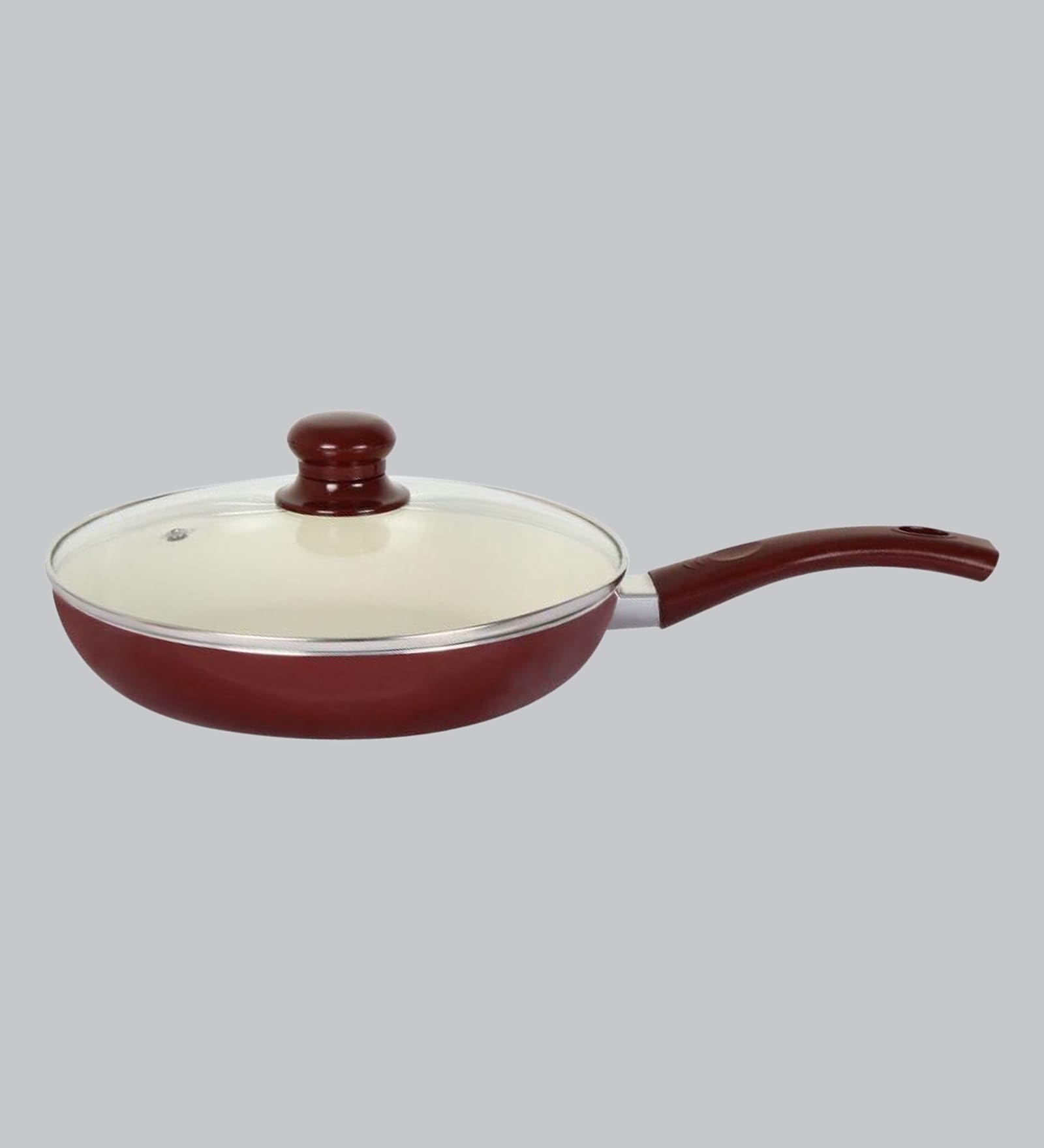 Ceramic Coating Fry Pan with Lid,10.2 Inch