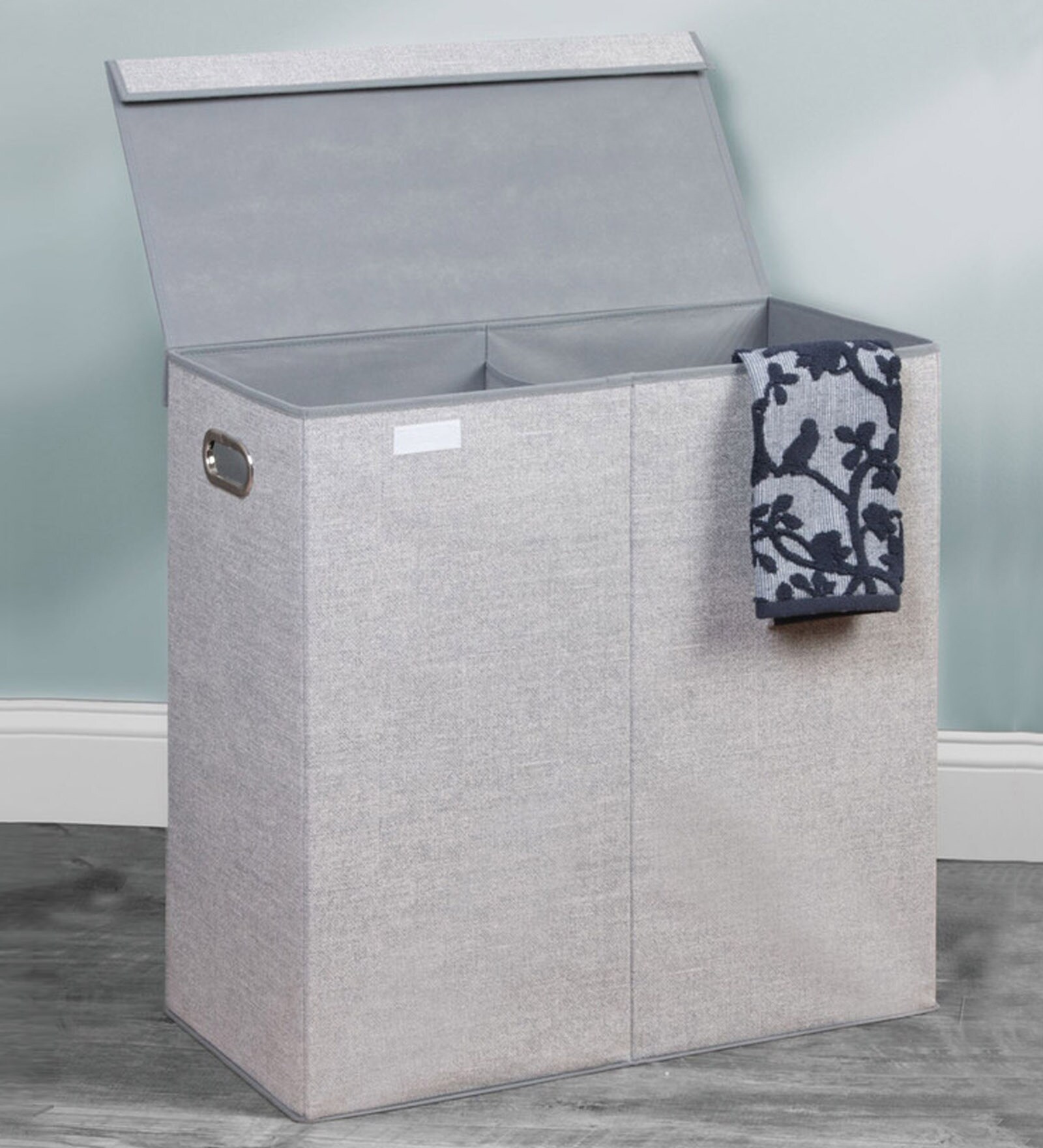 Buy Aldo Folding Laundry Clothes Double Hamper/Sorter With Handles And
