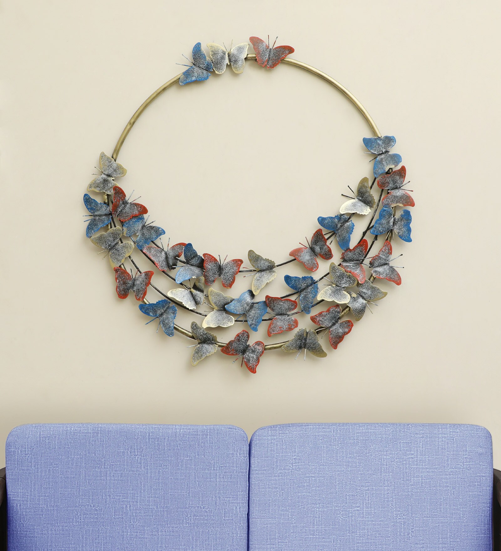 Iron Alexa Butterfly Multicolour Animals and Birds Wall Art