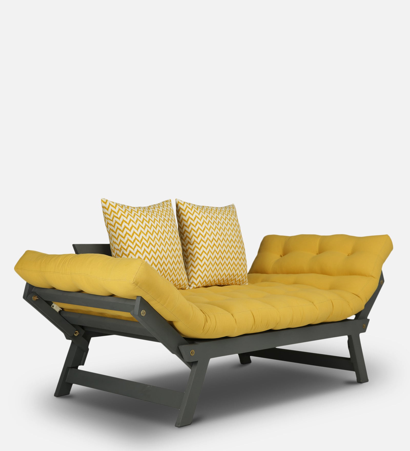 Buy Alexa Double Futon with Mattress in Ochre Colour by ARRA Online