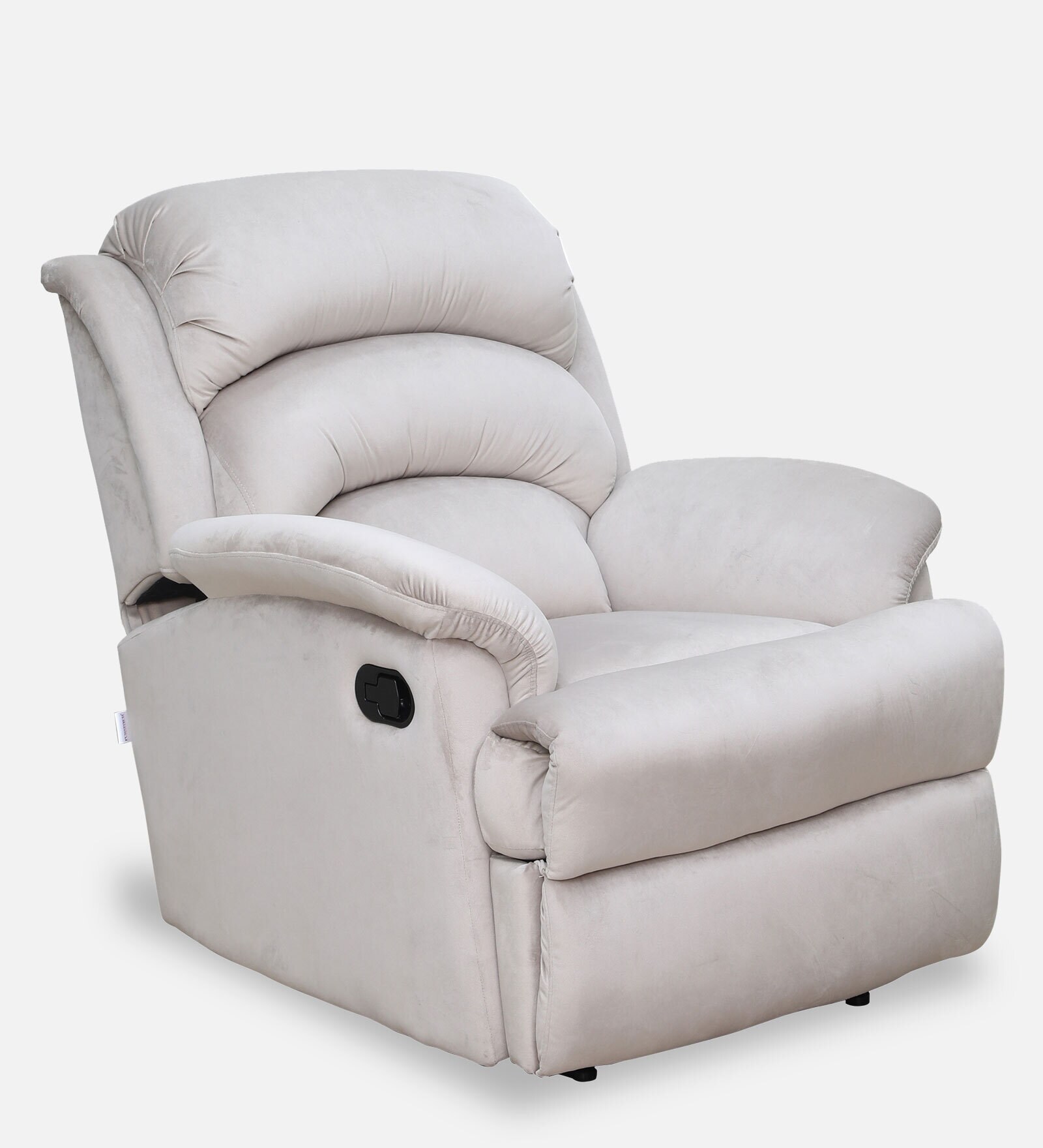 Alexandria Leatherette Manual 1 Seater Recliner in Light Grey Colour